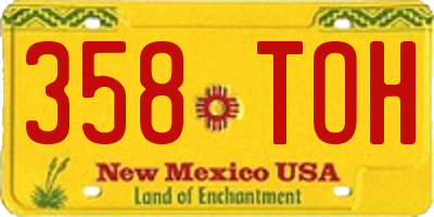 NM license plate 358TOH