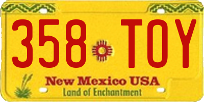 NM license plate 358TOY