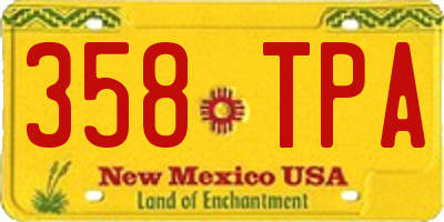 NM license plate 358TPA
