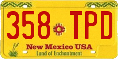 NM license plate 358TPD