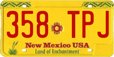 NM license plate 358TPJ
