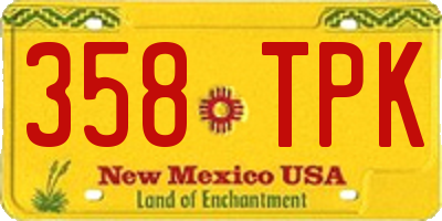 NM license plate 358TPK
