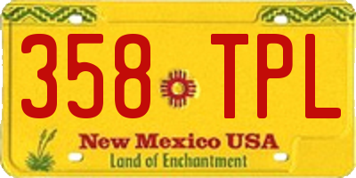 NM license plate 358TPL