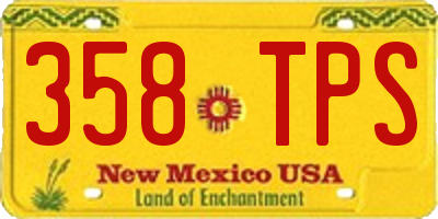 NM license plate 358TPS