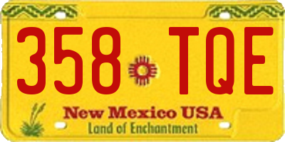 NM license plate 358TQE