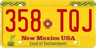 NM license plate 358TQJ