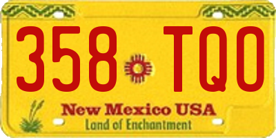 NM license plate 358TQO