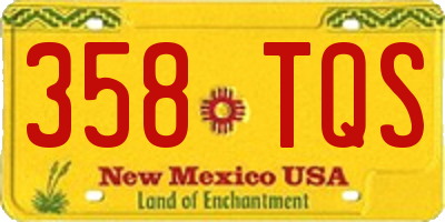 NM license plate 358TQS