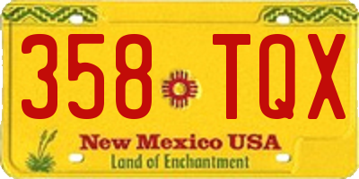 NM license plate 358TQX