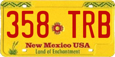 NM license plate 358TRB