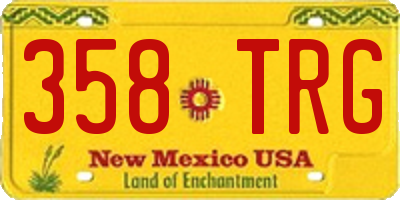 NM license plate 358TRG