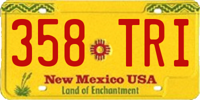 NM license plate 358TRI