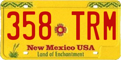 NM license plate 358TRM