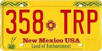NM license plate 358TRP