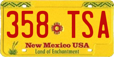 NM license plate 358TSA