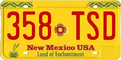 NM license plate 358TSD