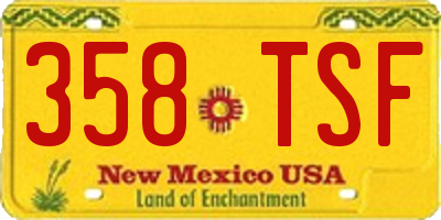 NM license plate 358TSF