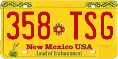 NM license plate 358TSG