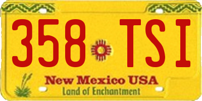 NM license plate 358TSI