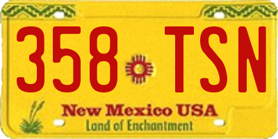 NM license plate 358TSN