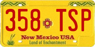 NM license plate 358TSP