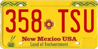 NM license plate 358TSU