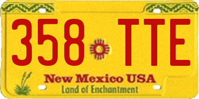 NM license plate 358TTE