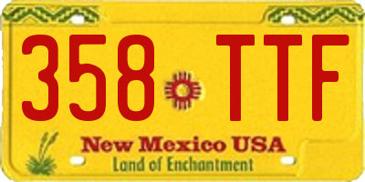 NM license plate 358TTF