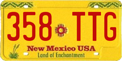 NM license plate 358TTG
