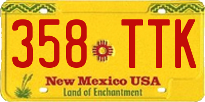 NM license plate 358TTK