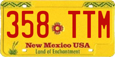 NM license plate 358TTM