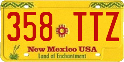 NM license plate 358TTZ