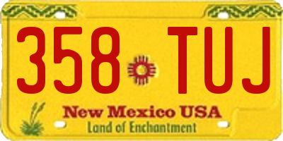 NM license plate 358TUJ