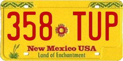 NM license plate 358TUP