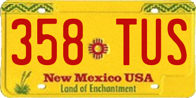 NM license plate 358TUS