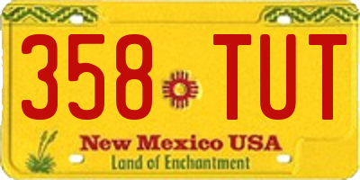 NM license plate 358TUT