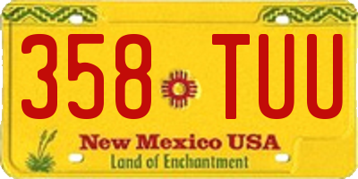 NM license plate 358TUU