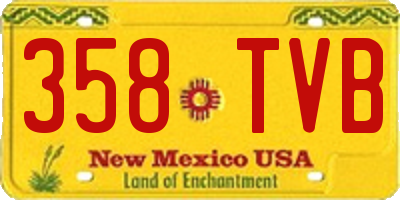 NM license plate 358TVB