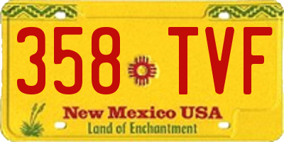 NM license plate 358TVF