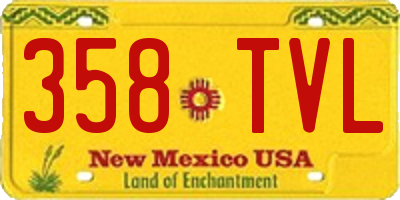 NM license plate 358TVL