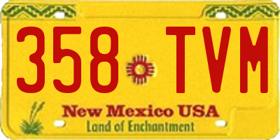 NM license plate 358TVM