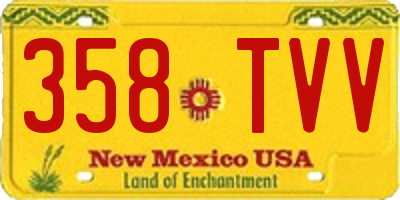 NM license plate 358TVV