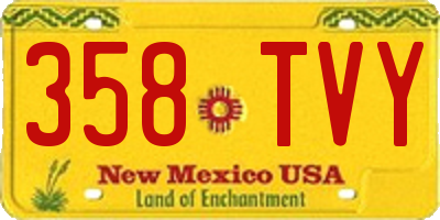 NM license plate 358TVY