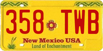 NM license plate 358TWB