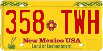 NM license plate 358TWH