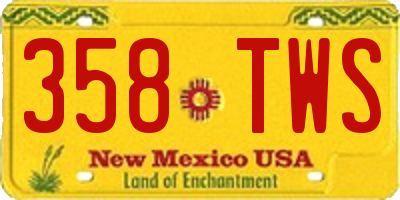 NM license plate 358TWS