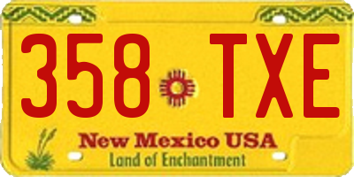 NM license plate 358TXE