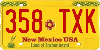 NM license plate 358TXK