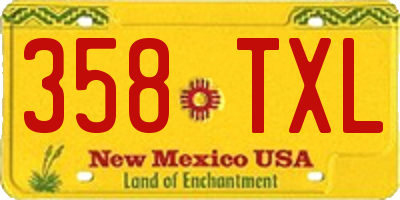 NM license plate 358TXL