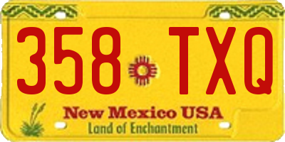 NM license plate 358TXQ